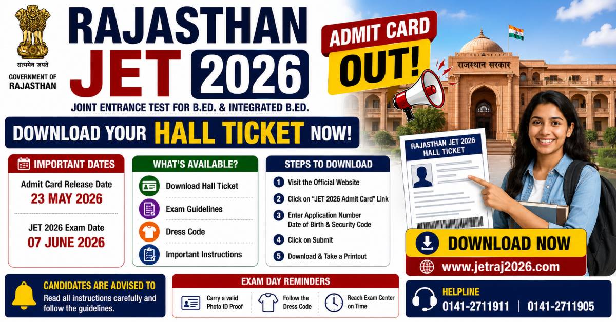 Rajasthan JET 2026 Admit Card